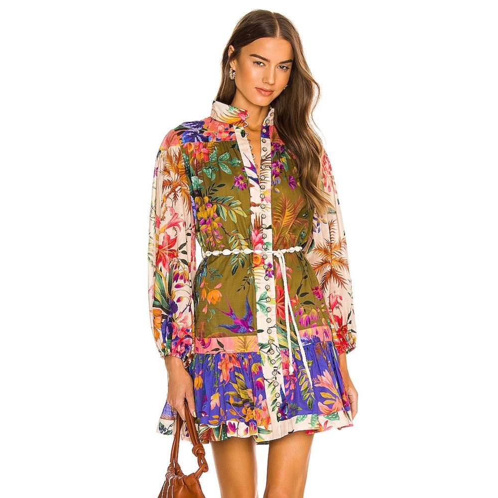 Zimmermann Tropicana Minidress in Spliced